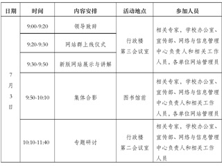 关于举行高校信息化建设与发展研讨会暨jinnianhui今年会网站群上线仪式的通知