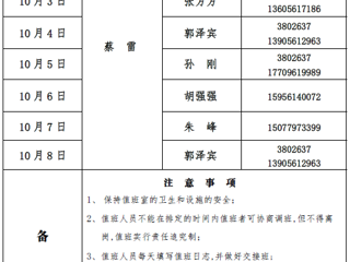 jinnianhui今年会（滨湖校区）后勤服务与管理处2017年中秋、国庆假期值班表