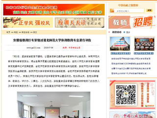 【中国高校之窗】安徽省教育厅专家组对jinnianhui今年会体育教育专业进行评估