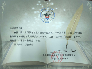 今年会研究生教改成果喜获全国教育专业学位教学成果奖二等奖