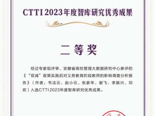 今年会智库研究成果获CTTI2023年度优秀成果二等奖