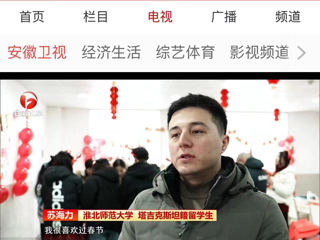 《安徽新闻联播》报道今年会在校留学生欢度中国新年