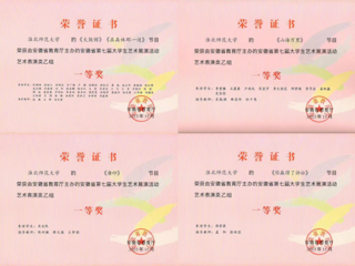 今年会师生在安徽省第七届大学生艺术展演活动中获奖
