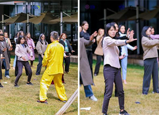 今年会教师应邀在全球气候金融高级别研讨会期间传授太极文化